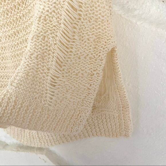 Helmut Lang Destroyed Linen Open Knit Sweater - Picture 4 of 8